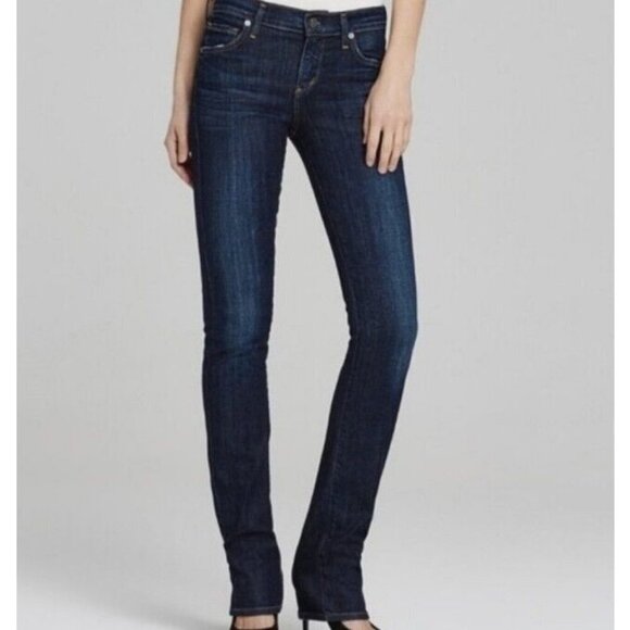 Citizens of Humanity Slim Bootcut Jeans Indigo Denim Style Size 27 Straight Leg - Picture 1 of 15